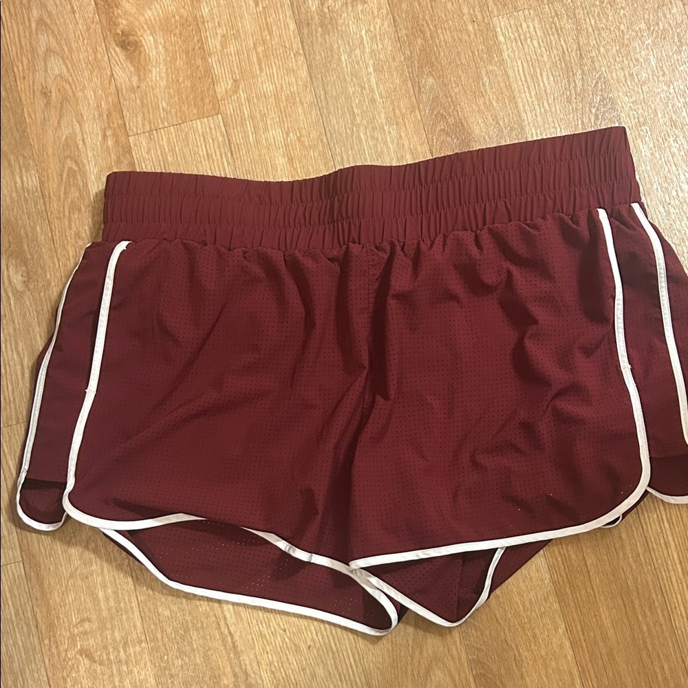 Women's Burgundy Athletic Shorts